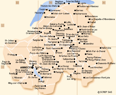Carte de Haute-Savoie
